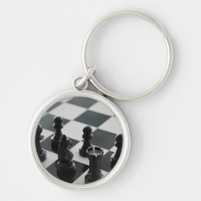 Chess Board and Pieces Keychain (Front)