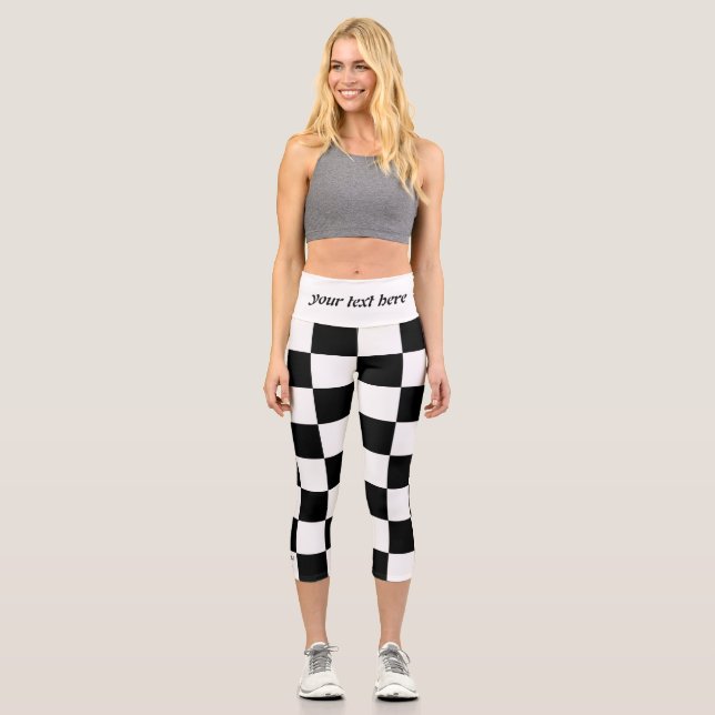 chess board capri leggings (Front)