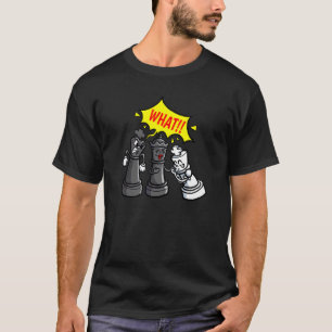 Chess Board Chess Player White King Kisses Queen C T-Shirt