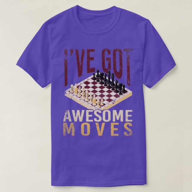 Chess Board Chessmen Gift Chess T-Shirt (Design Front)