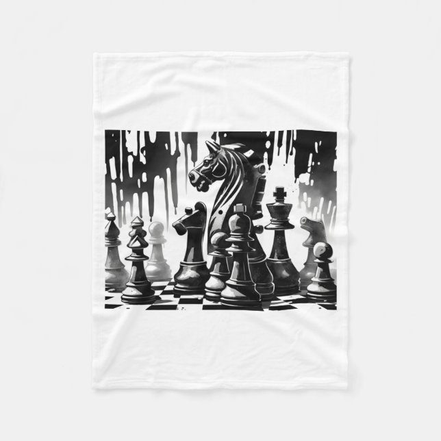 Chess Board  Fleece Blanket (Front)