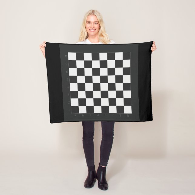 Chess Board Fleece Blanket (In Situ)