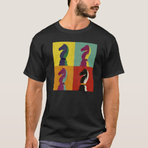 Chess Board Game Piece Knight Checkmate Pop Style T-Shirt
