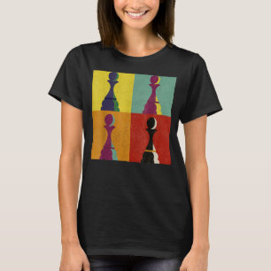 Chess Board Game Piece Pawn Checkmate Pop Style T-Shirt