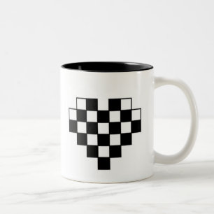 Chess Board Heart Mug