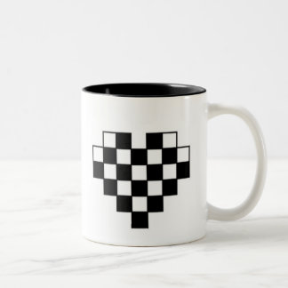 Chess Board Heart Mug