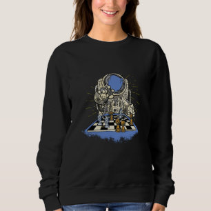 chess board king game queen space spaceman sweatshirt