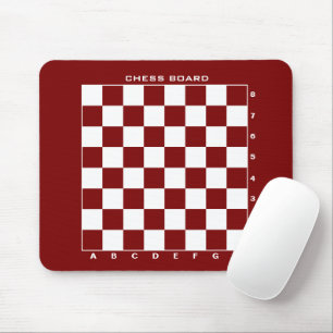 Chess board layout with numbers and letters custom mouse pad