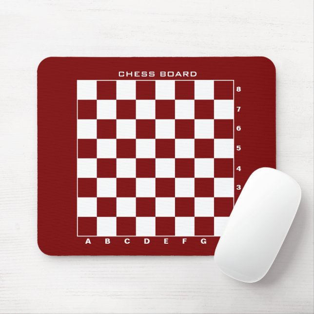 Chess board layout with numbers and letters custom mouse pad (With Mouse)