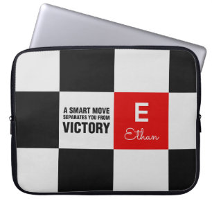 Chess Board Monogram Laptop Sleeve