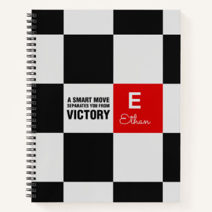 Chess Board Monogram Notebook