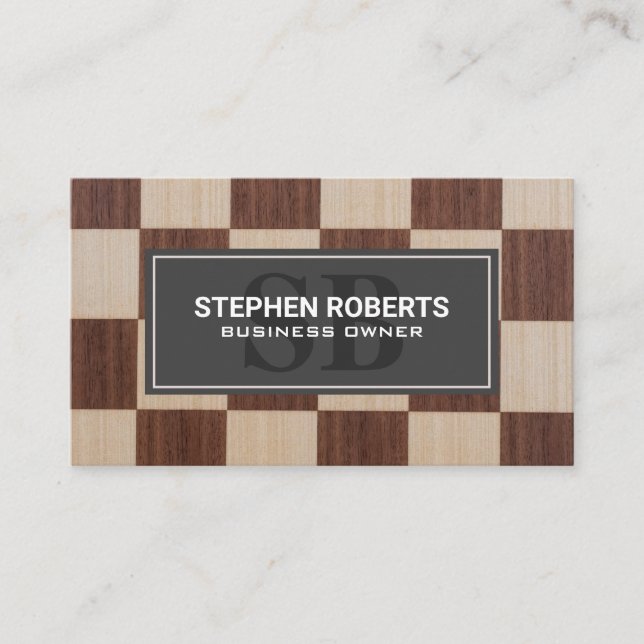 Chess Board Pattern Appointment Card (Front)