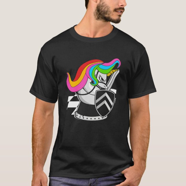 Chess Board Piece Unicorn Knight Checkmate Grandma T-Shirt (Front)