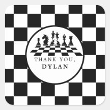 Chess Board & Pieces Game Night Happy Birthday