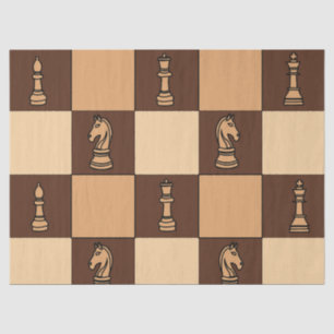 Chess Board Pieces Tissue Paper