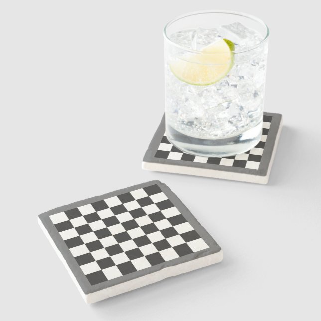 Chess Board Stone Coaster (Side)