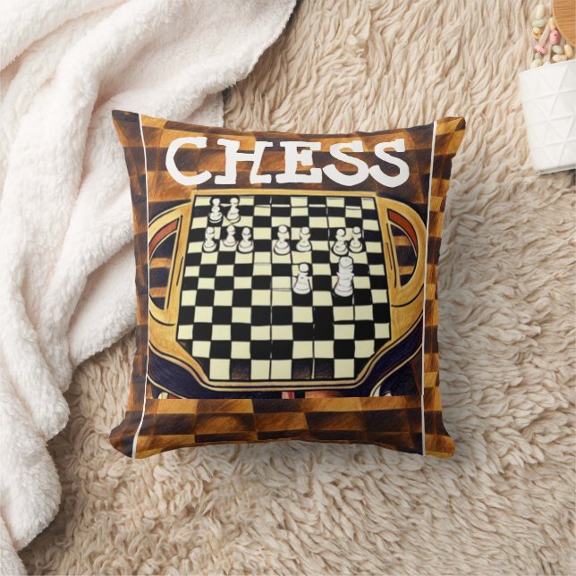  CHESS BOARD STYLE CUSHION (Blanket)