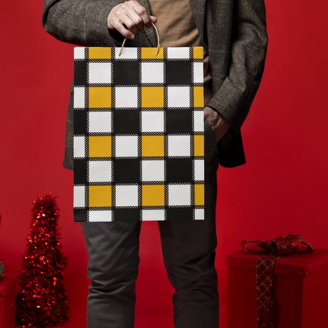 Chess Board Style  Medium Gift Bag (gift bag, birthday surprise gift bag, teddy bear gift bag, wine gift bag, travel bag, use and throw )