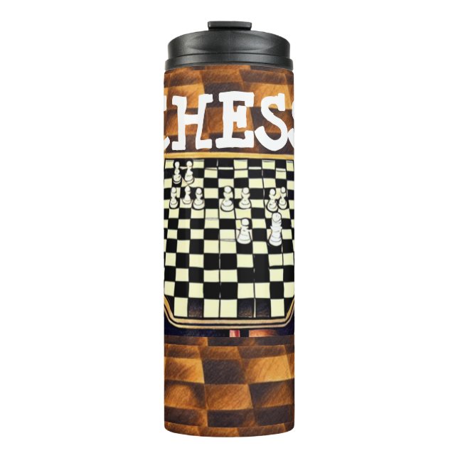  CHESS BOARD STYLE THERMAL TUMBLER (Front)