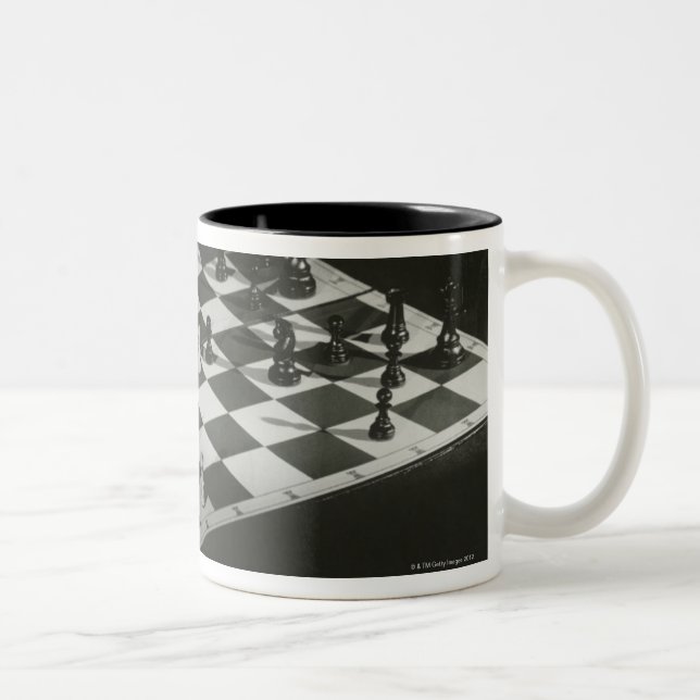 Chess Board Two-Tone Coffee Mug (Right)