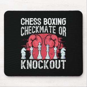 Chess Boxing Checkmate Or Knockout Fun Mouse Pad