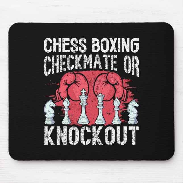 Chess Boxing Checkmate Or Knockout Fun  Mouse Pad (Front)