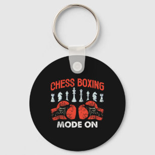 Chess Boxing Mode On Chess Pieces Gloves  Key Ring