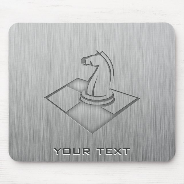 Chess; Brushed Metal-look Mouse Pad (Front)