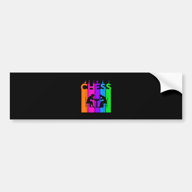 Chess Bubble Hobby And Sport Gift Idea Bumper Sticker (Front)