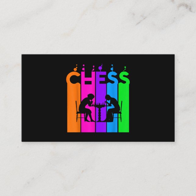 Chess Bubble Hobby And Sport Gift Idea Enclosure Card (Front)