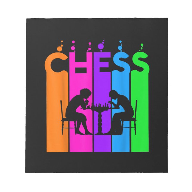Chess Bubble Hobby And Sport Gift Idea Notepad (Front)