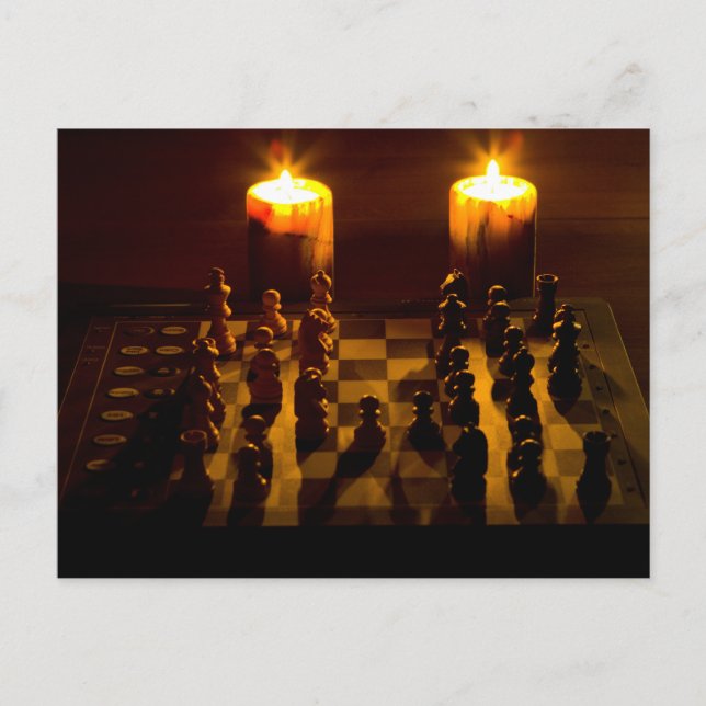 "Chess by candlelight" postcards (Front)