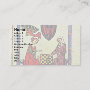 Chess, By Meister Der Manessischen Liederhandsch Business Card