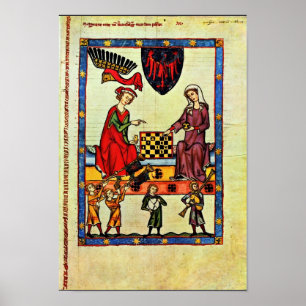 Chess, By Meister Der Manessischen Liederhandsch Poster