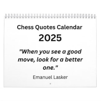 Chess Calendar 2025 - Chess Quotes Calendar