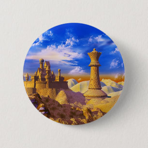Chess Castle 6 Cm Round Badge