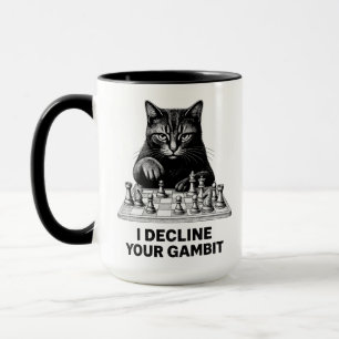 Chess Cat Declines Your Gambit Mug