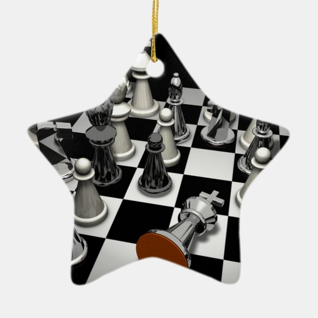 Chess Ceramic Ornament (Front)