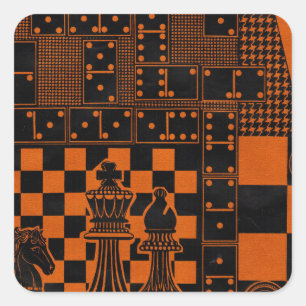 chess checkers dominos dominoes square sticker