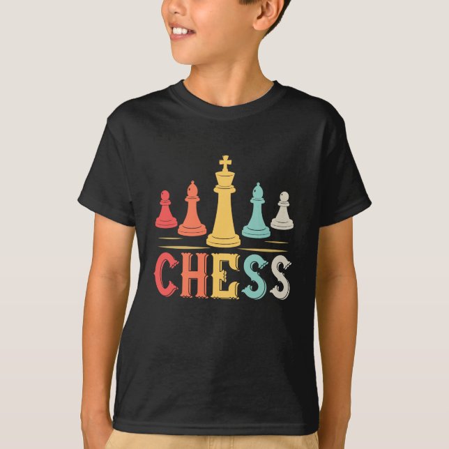 Chess, Chequerboard, Checkmate, Pieces T-Shirt (Front)