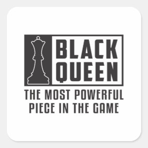 Chess Chess Board Black Queen Checkmate Board Gift Square Sticker