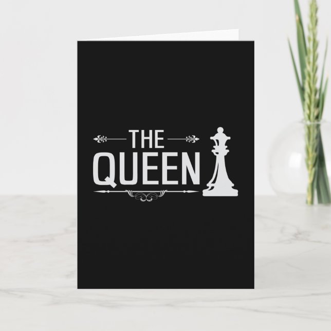 Chess Chess Board Checkmate Queen Board Game Gift Card (Front)