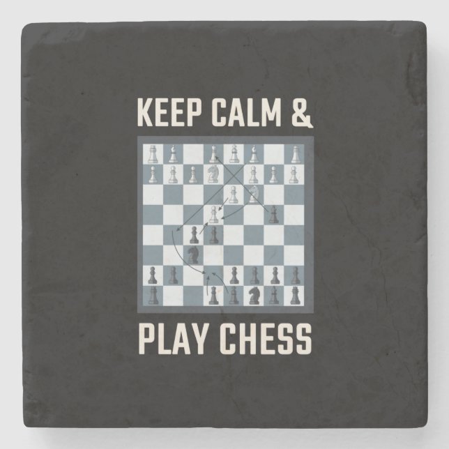 Chess Chess Board Chess Player Stone Coaster (Front)