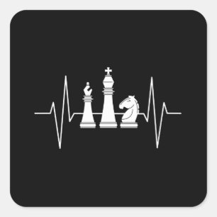Chess - Chess Heartbeat Square Sticker