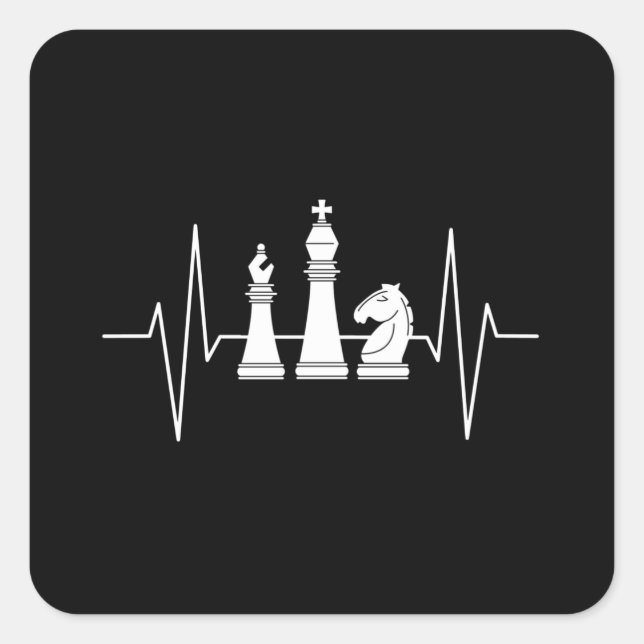 Chess - Chess Heartbeat Square Sticker (Front)