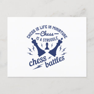 Chess - Chess is life in miniature Postcard
