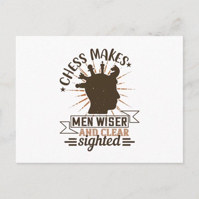 Chess - Chess makes men wiser Postcard (Front)