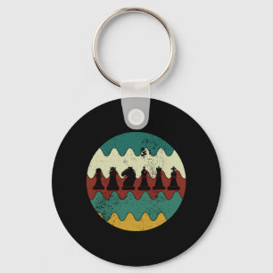 Chess - Chess Pieces Retro Key Ring