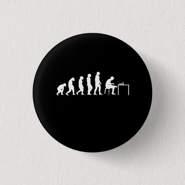 Chess Chess Player 3 Cm Round Badge (Front)