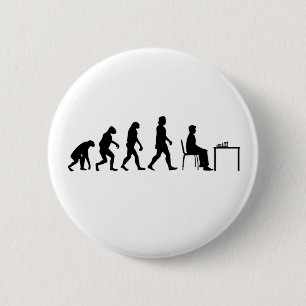 Chess - Chess Player Evolution 6 Cm Round Badge